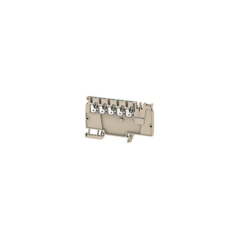 Morsetti di distribuzione modulari, PUSH IN, 2,5 mm², 800 V, 24 A, beige scuro