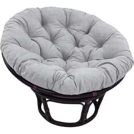 DBBEGK (Gris) Coussin de siège épaissi imperméable, coussin de chaise rond de diamètre 40 x 40 cm, coussin de balançoire suspendu intérieur/extérieur (1/4)