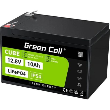 Batería Green Cell LFPGC12V10AH LiFePO4 12,8 V 10 Ah IP54 (1/5)
