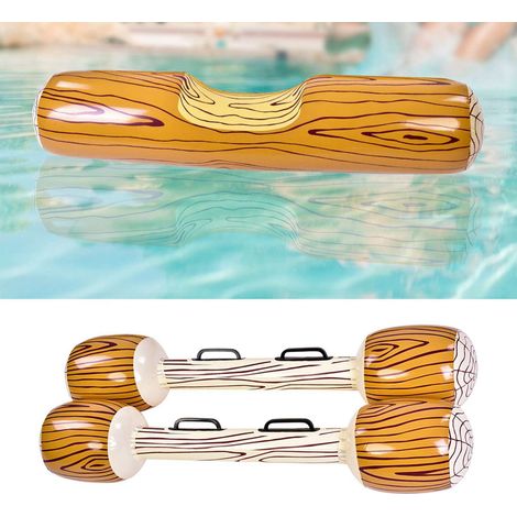 Set mit 4 aufblasbaren Poolspielzeugen inklusive Schwimmhilfen und Stäben für Wassersport, hochwertiges PVC, 127 x 23 cm / 98 x 17 cm, verschiedene Farben (1/5)