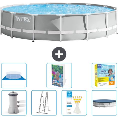 Intex Piscina Prism Frame Rotonda - 457x107 cm - 8-pezzi  S546 (1/3)