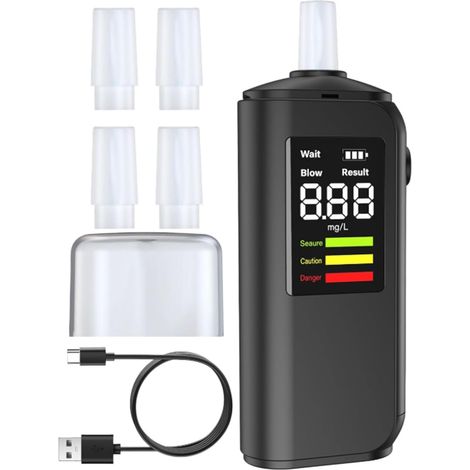 Testeur d'alcool numérique – Analyseur d'écran LED, appareil de mesure de la respiration avec capteur précis, outil de détection portable (1/5)