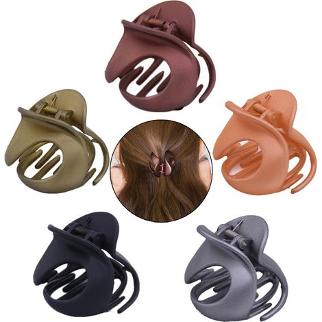 Pinces à cheveux, lot de 5, simples, irrégulières et antidérapantes, pour femmes, cuisine, travail, etc. (1/3)