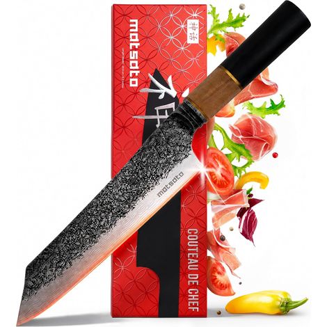 Couteau de Chef 20 cm, Acier Japonais 1.4116, Pakka (1/5)