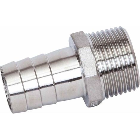 Raccord cannelé en inox M1/8" - ø7 mm