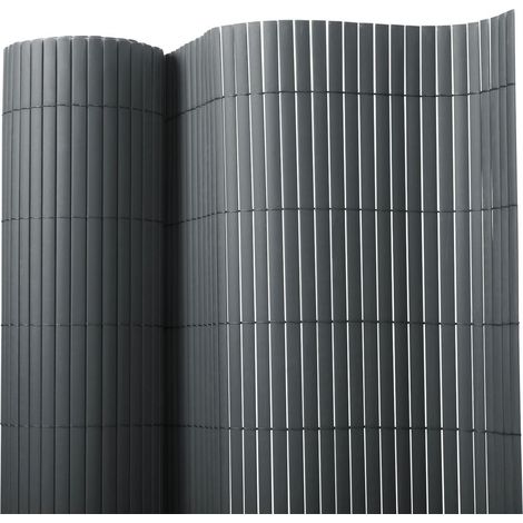 Canisse PVC Brise Vue, Gris, 100 x 500 cm