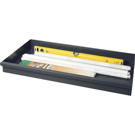 Nom : Tiroir simple Stumpf Série 3000 gris anthracite 100 mm de haut continu - 3000301