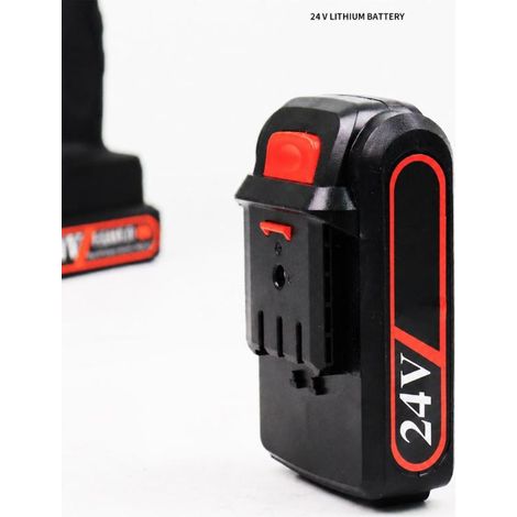 Irovami Kit accessoires tronçonneuse 4 pouces,Chaîne HSS + guide + batterie 24V – Lot 3 pièces, rechargeable