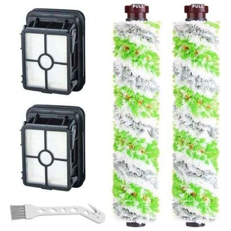 Ersatzbürstenwalzen-Set (2 Bürsten + 2 Filter) für BISSELL Crosswave Staubsauger der Serien 17132 und 2225N – ideal für Familien mit Haustieren, Raucher und als Zubehör für Bissell Crosswave Staubsaug (1/4)