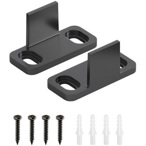 AHLSEN Sliding Door Guide, Barn Door Floor Guide, 2 Pieces of Non-Slotted Adjustable Bottom Guide Hardware, Sliding Door Floor Guide (1/5)