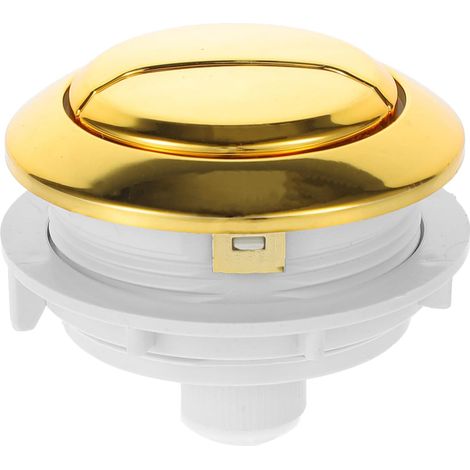 Bouton de Réservoir de Toilettes Rond Or, Double Commande (1/5)