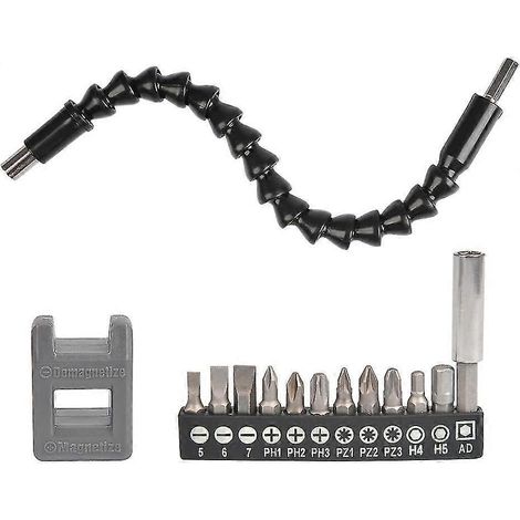 Tige flexible pour perceuse de 300 mm, tige flexible pour tournevis, douille 1/4".-AquaForge