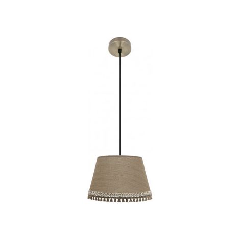 Colgante Ada 1xe27 Cuero/arena Regx35x35 Cm (1/2)