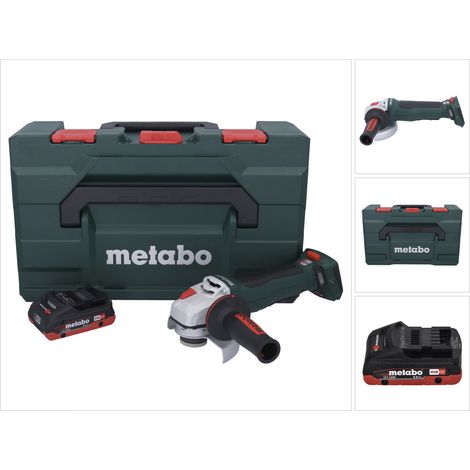 Metabo WPB 18 LT BL 11-125 Quick Amoladora angular sin cable 18 V 125 mm Sin escobillas + 1x batería 4,0 Ah + metaBOX - sin cargador (1/5)