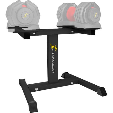 Strongology Durable Steel Adjustable Dumbbell Floor Stand, Space Saver Adjustable Weights Rack (1/5)