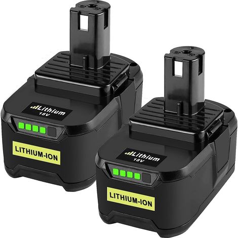 2X 18V 5,5Ah P108 Batterie de Remplacement pour Ryobi 18V One + Batterie P108 RB18L50 RB18L40 RB18L20 RB18L25 RB18L15 RB18L13 P103 P104 P105 P106 P107 P122 (1/5)