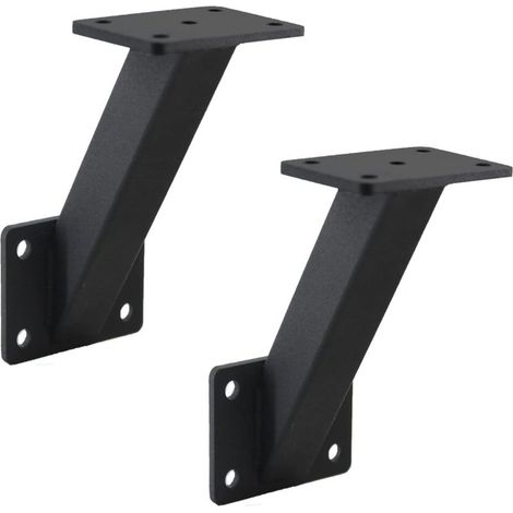 Support mural pour rampe d'escalier en acier robuste - Accessoires de garde-corps en bois