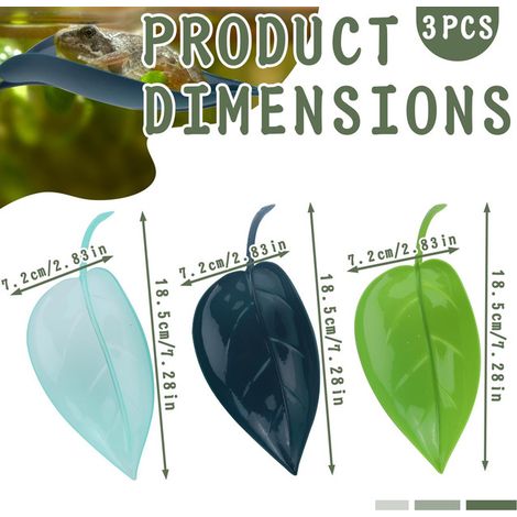 Plateforme de Prélèvement pour Tortues et Grenouilles Ventouse Hamac pour Reptiles Feuille Repos Décoration Aquarium Terarium 3 Pièces (1/5)