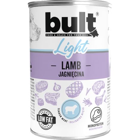 BULT LIGHT Nassfutter für Hunde, Lamm, Dose 400g, Monoprotein (1/2)