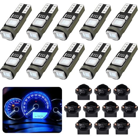 Ampoule T5 LED Bleu pour Voiture Tableau de Bord Indicateur 10Pcs (1/5)