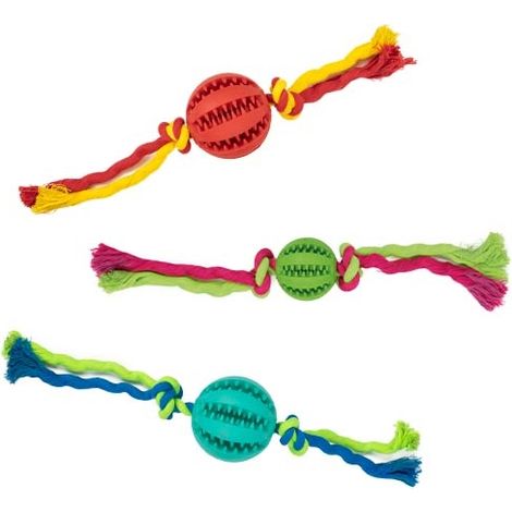 Pelota con nudos  Dientes limpios PELOTA NUDO DIENTES LIMPIOS - PEQUEÑA (1/4)