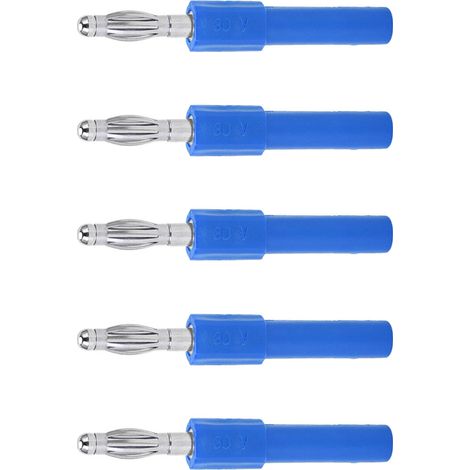 5er-Pack 4-mm-Bananenstecker-Adapter, hohe Konnektivität und gute Leitfähigkeit, 4-mm-auf-2-mm-Konverter, blau (1/5)