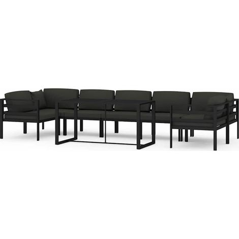 Maison Exclusive - 8-tlg. Garten-Lounge-Set mit Kissen Aluminium (1/5)