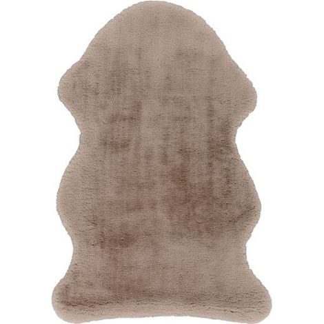 Tapis Imitation Fourrure "Kunda" 60x90cm Taupe (1/4)