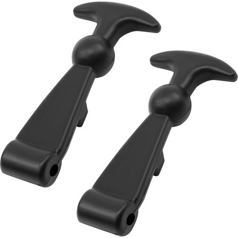 2 pezzi di fermi in gomma per cofano, fermi in gomma neri resistenti per cofano, supporti elastici flessibili per cofano per cassette degli attrezzi, carrelli, motori di auto (1/5)