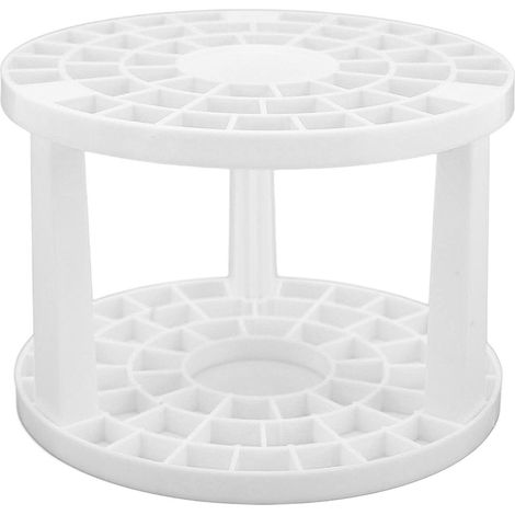 Porte-pinceaux de maquillage de bureau, porte-pinceaux grande capacité à 49 compartiments, étagère de rangement pour fournitures scolaires, étagère ajourée blanche (1/5)