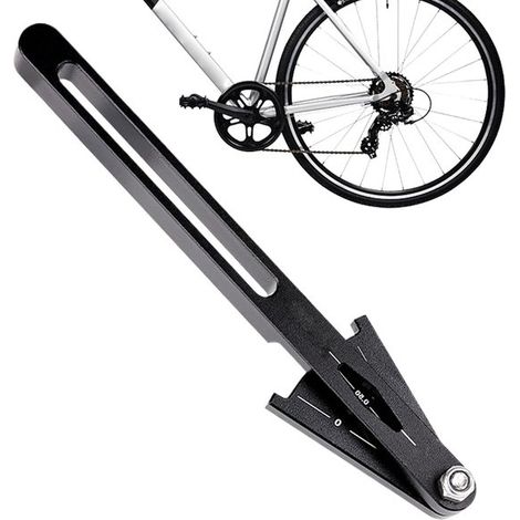 Herramienta para cadena de bicicleta, Indicador de desgaste de cadena, Detección sin necesidad de desmontar, 13,4 cm de longitud, Negro (1/5)
