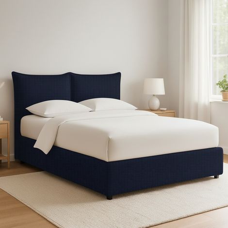 Letto Matrimoniale Uckfield, Sfoderabile, Contenitore Made in Italy, Viola Scuro (1/5)