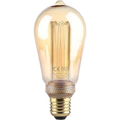 Ampoule LED V-TAC E27 4 W ST64 Filament Bougie Ambre Art 1800 K (1/5)