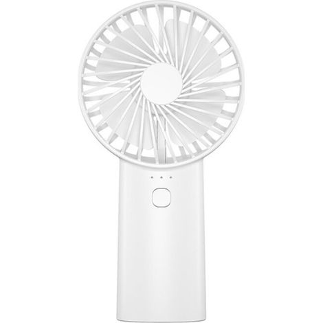 Ventilateur portable pour extérieur, avec câble de chargement USB et éclairage arrière, faible niveau sonore, longue autonomie de la batterie — couleur blanc (1/5)