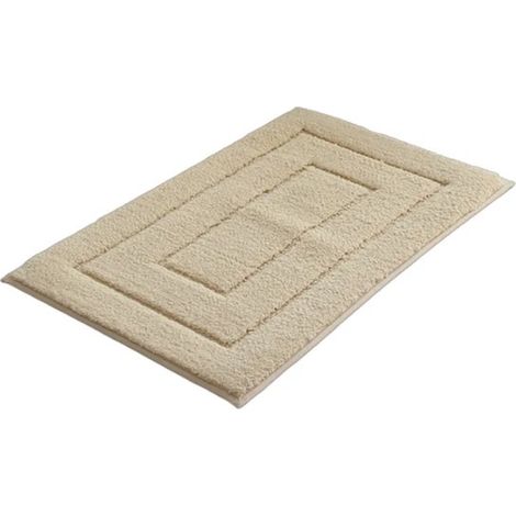 Badmat antidérapant, tapis de douche, tapis de Badmat , accessoires de salle de bain, 40 x 60 cm, antidérapant, beige, Tapis de bain en microfibre absorbant. (1/4)
