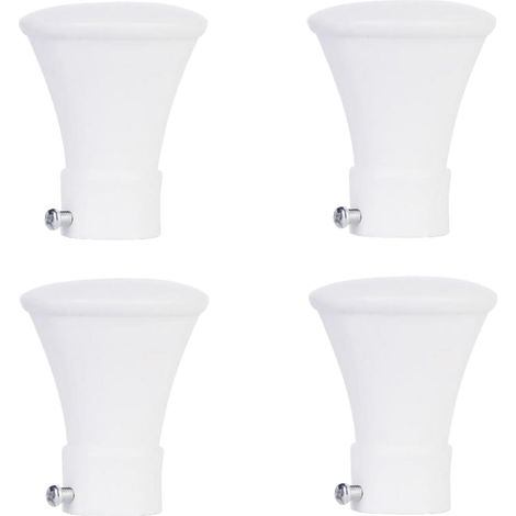 Embout Tringle Rideau Lot de 4 tiges Romaines décoratives en Fer de Accessoires pour tête de Rideau Haut-Parleur Blanc 28 mm (1/5)