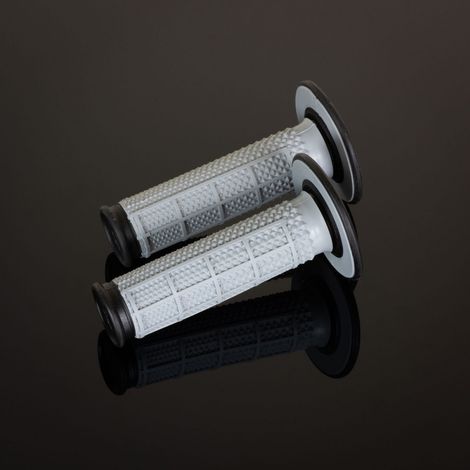RENTHAL MX Dual Compound Tapered Half Waffle Griffe, Grau/Schwarz (1/2)