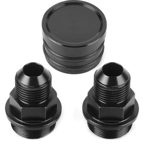 Bouchon de reniflard arrière M28 vers adaptateur 10AN Accessoire pour Honda B16 B18C Noir (1/5)