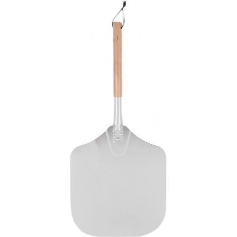 Pelle à pizza carrée en aluminium avec manche en bois pour la cuisson du pain et de la pâte à pizza (1/5)