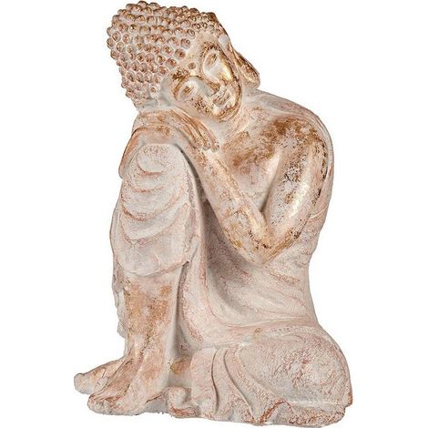 Ibergarden CC20445 Statue Buda Blanc Or Jardin
