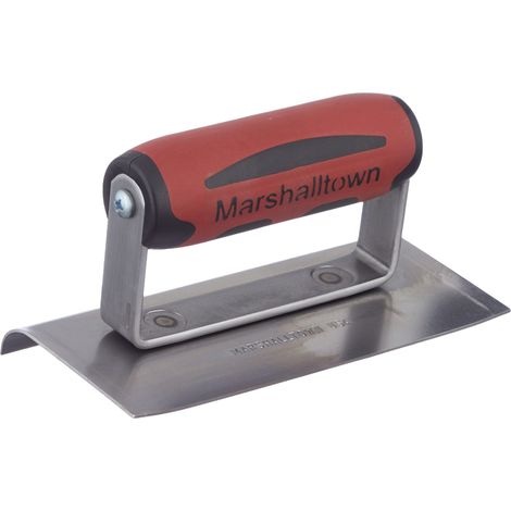 Marshalltown Frattazzo per bordi, estremità curve, manico Durasoft, R 10 mm, L 13 mm, acciaio al carbonio, dimensioni: 152x76 mm