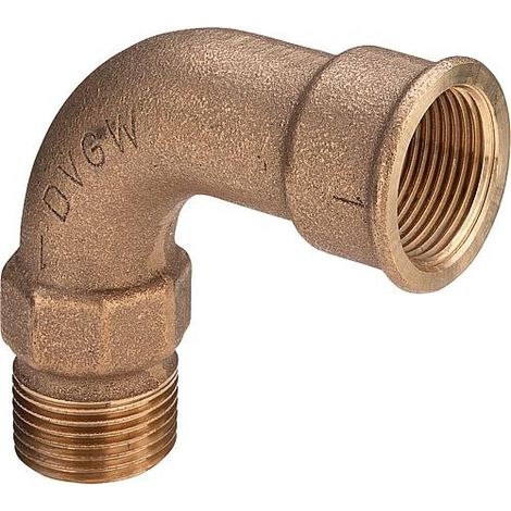 Viega Coude 90 degrés, R 1, Rp 1 bronze ou bronze au silicium modèle 3001, 294571 (1/2)