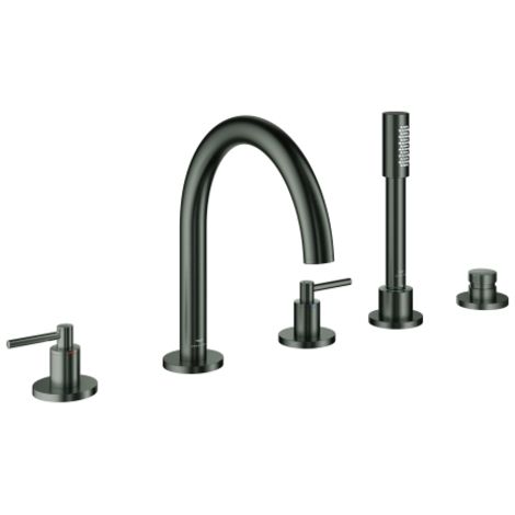 Grohe Atrio Batteria bordo vasca a 5 fori Antracite, 29407AL0 (1/2)