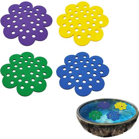 4 stations d'abreuvement flottantes pour abeilles et papillons Avec îlot de repos, bassin d'eau pour jardin, terrasse et balcon, un cadeau nature pour les pollinisateurs (1/5)