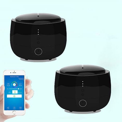 Diffuseur d'huiles essentielles intelligent - WiFi, compatible Alexa, 300 ml, brume froide, couverture 25 m², noir (1/5)