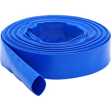Tuyau de pompe à eau en PVC - 10 m x 32 mm - Bleu - Pression de travail : 4 bar - Pompe submersible - Pour étang, piscine, arrosage de jardin (1/5)
