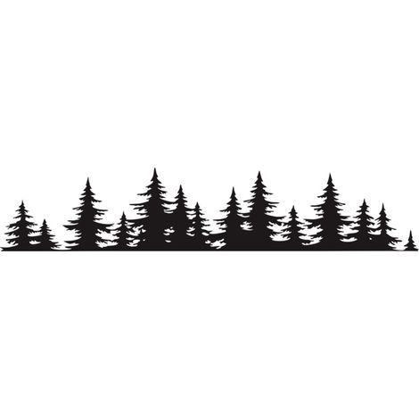 Irovami Autocollant décoratif pour voiture représentant une forêt de pins (vinyle) - Décoration pour vitre et carrosserie (1/5)