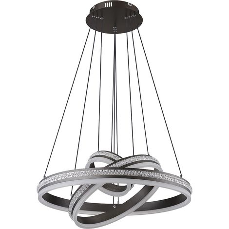 Globo - suspension - Grouni - nickel - métal - Ø 60cm - LED - (1/5)