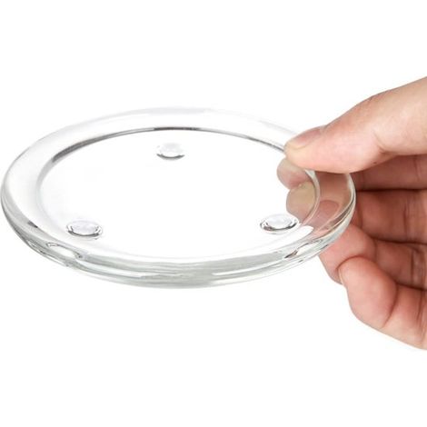 Juego de 6 portavelas redondos de cristal transparente，ideales para bodas，decoración del hogar，decoración de mesas y como regalo