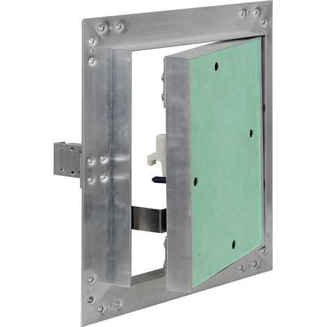Wiltec Revisionsklappe 60 x 60 cm Revisionstür mit Aluminiumrahmen, Revisionsöffnung mit 12,5 mm Gipskartoneinlage, Revi Klappe für Trockenbau (1/5)